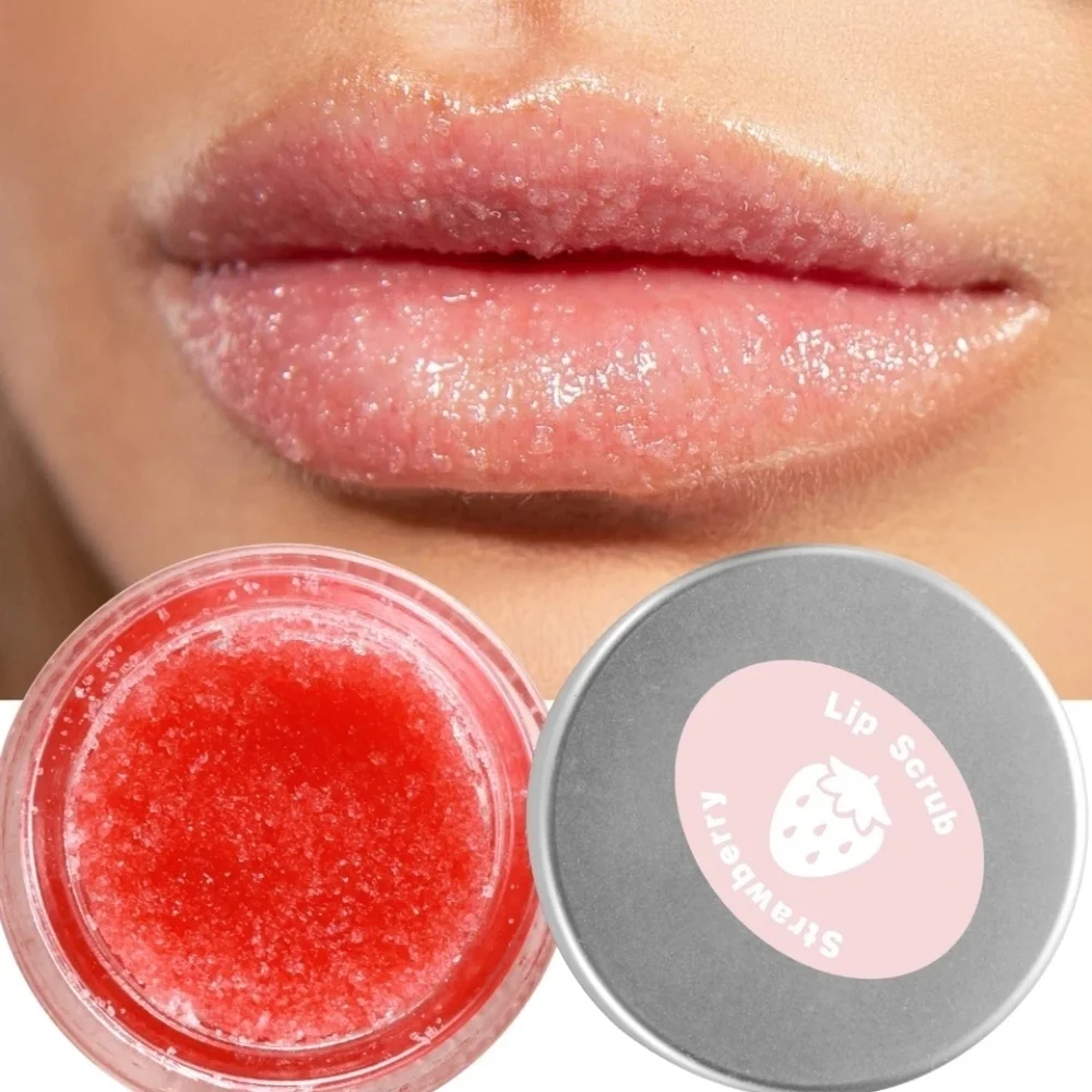 Elaimei Strawberry Lip Scrub New Hydrating Moisturizing New